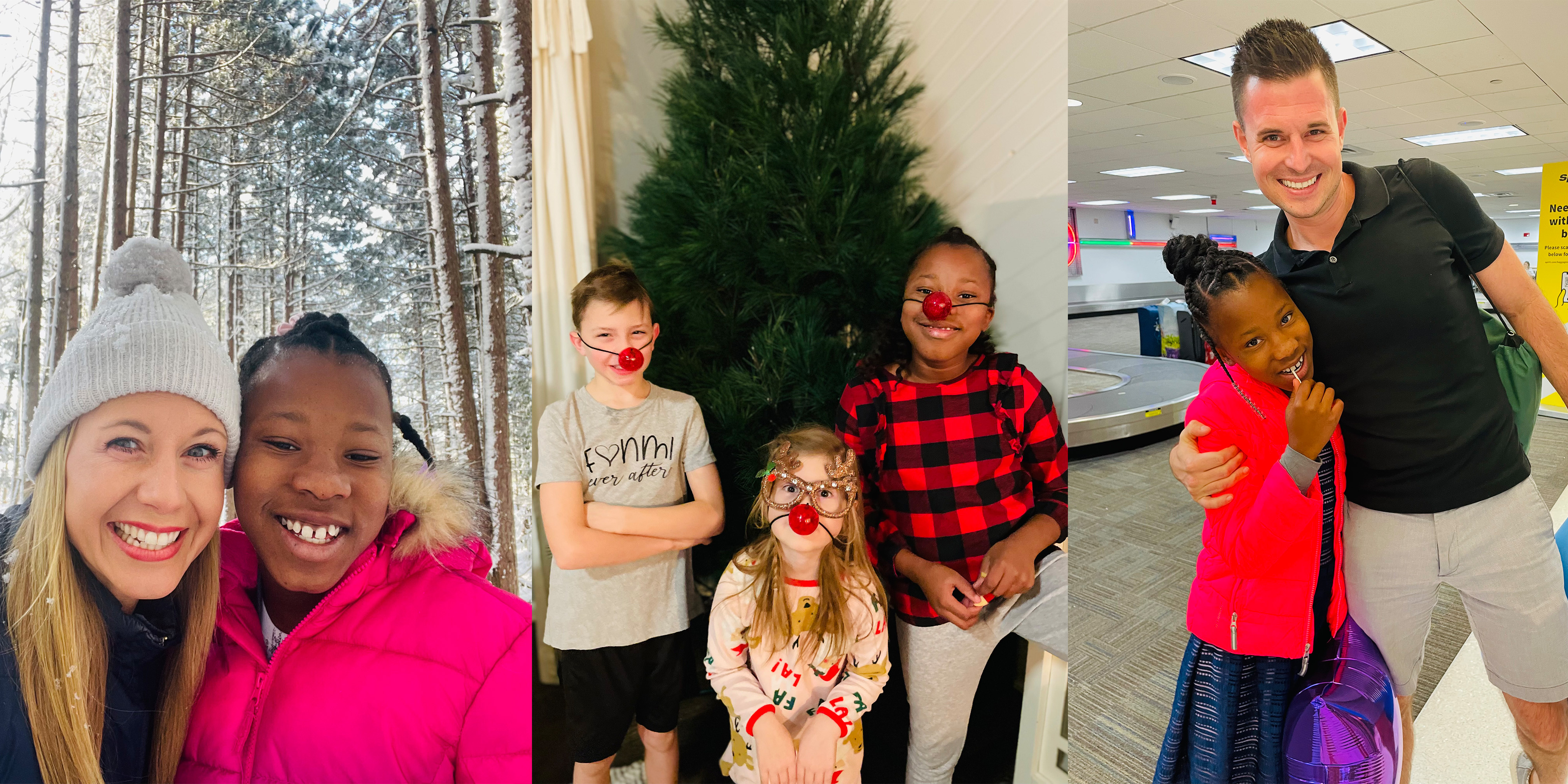 3 images of Matt & his family